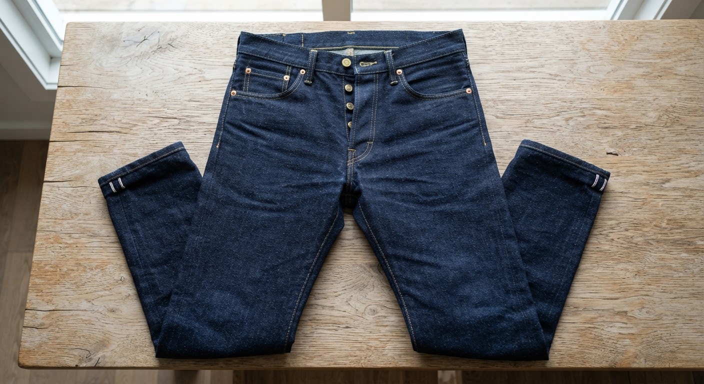 Indigo Raw — Selvedge Slim 14oz · Raw Indigo